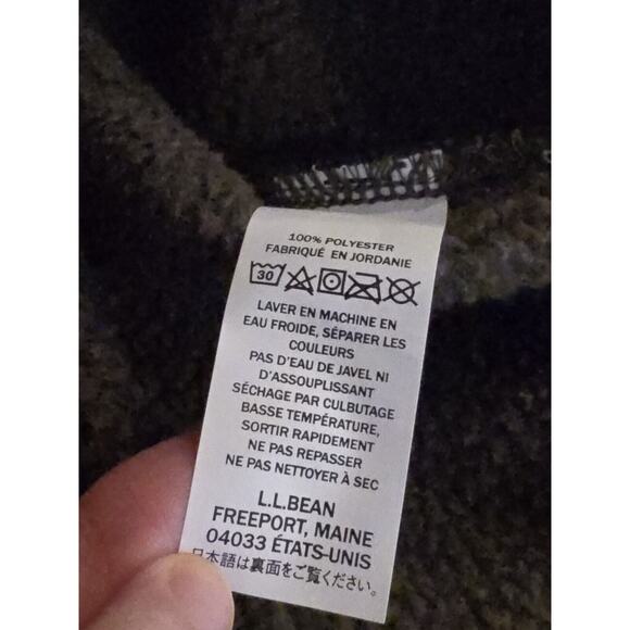 LL Bean Jacket Men's 3X Gray Fleece Full Zip Coat - Picture 8 of 9